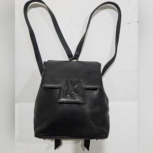 Paloma Picasso Black Butter Leather Classic 10" backpack Bag